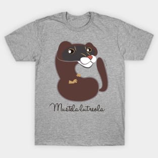 European mink Mustela lutreola T-Shirt